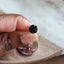 black mini druzy studs